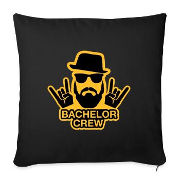 Bachelor Crew - JGA T-shirt - JGA Shirt - Crew - Housse de coussin décorative 45 x 45 cm - noir - Devant