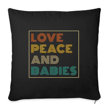 Midwife ObstetricIan - Sofa pillowcase 17,3'' x 17,3'' (45 x 45 cm) - black - Front