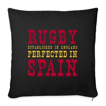 Rugby Perfected In Spain Rugby - Sofakissenbezug 45 x 45 cm - Schwarz - Vorne
