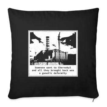 Genetic deformity Chernobyl Gift Radiation - Sofa pillowcase 17,3'' x 17,3'' (45 x 45 cm) - black - Front