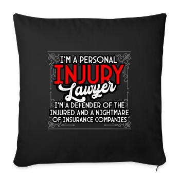 I'm A Personal Injury Lawyer - Sofa pillowcase 17,3'' x 17,3'' (45 x 45 cm) - black - Front