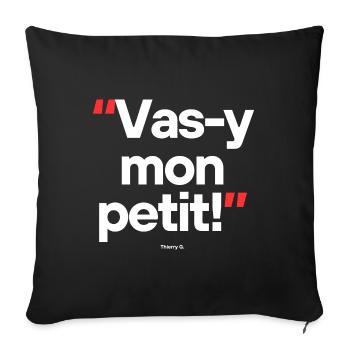 Citation célèbre footballeur / commentateur - Housse de coussin décorative 45 x 45 cm - noir - Devant