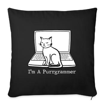 Programmer Coder Software Developer - Sofa pillowcase 17,3'' x 17,3'' (45 x 45 cm) - black - Front