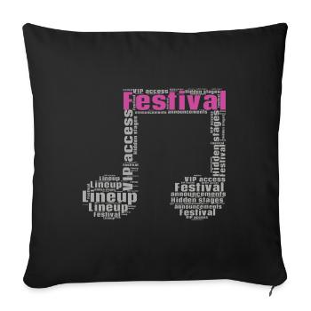 Festival - Sofa pillowcase 17,3'' x 17,3'' (45 x 45 cm) - black - Front