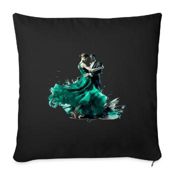 La valse viennoise est musique en 3/4 temps - Housse de coussin décorative 45 x 45 cm - noir - Devant