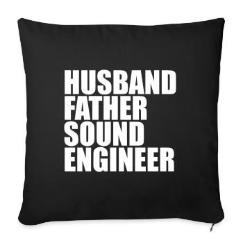 Tontechniker Sound Audio Engineer - Sofakissenbezug 45 x 45 cm - Schwarz - Vorne