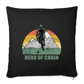 Vélo de montagne Cyclisme Cyclisme Cyclisme - Housse de coussin décorative 45 x 45 cm - noir - Devant