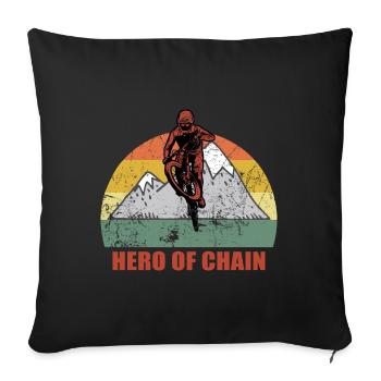 Vélo de montagne Cyclisme Cyclisme Cyclisme - Housse de coussin décorative 45 x 45 cm - noir - Devant