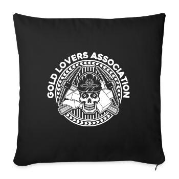 Gold Mining Gold Mine - Sofa pillowcase 17,3'' x 17,3'' (45 x 45 cm) - black - Front