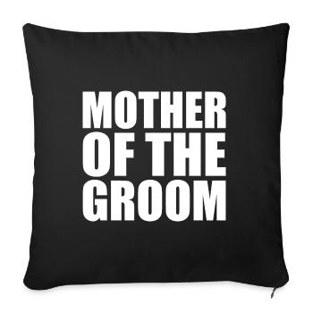 Mother of the groom - Housse de coussin décorative 45 x 45 cm - noir - Devant