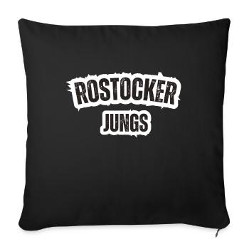 Garçons de Rostock - Housse de coussin décorative 45 x 45 cm - noir - Devant