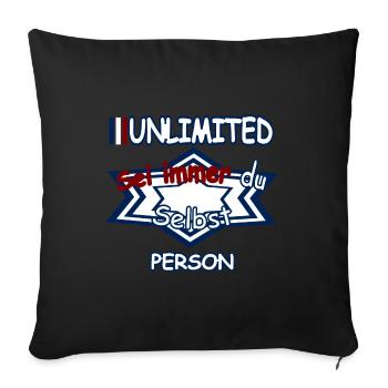 Always be yourself - Sofa pillowcase 17,3'' x 17,3'' (45 x 45 cm) - black - Front