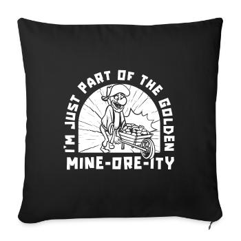 Gold Mining Gold Mine - Sofa pillowcase 17,3'' x 17,3'' (45 x 45 cm) - black - Front