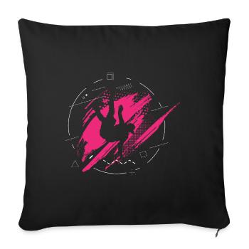Breakdance Geschenk Pink Mädchen - Sofakissenbezug 45 x 45 cm - Schwarz - Vorne