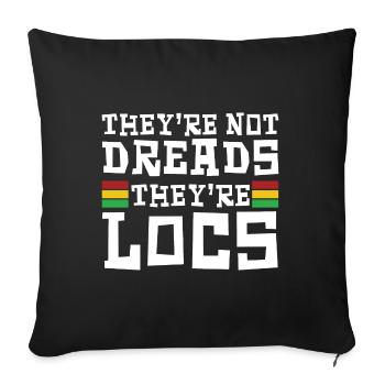 Dreadlocks Rasta Haare Dreads Rastafari - Sofakissenbezug 45 x 45 cm - Schwarz - Vorne