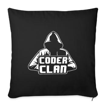 Programmer Coder Software Developer - Sofa pillowcase 17,3'' x 17,3'' (45 x 45 cm) - black - Front