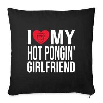 Drinking game - Sofa pillowcase 17,3'' x 17,3'' (45 x 45 cm) - black - Front