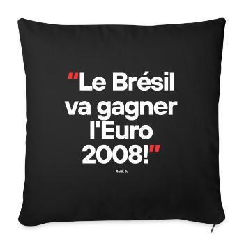 Citation célèbre footballeur - Housse de coussin décorative 45 x 45 cm - noir - Devant