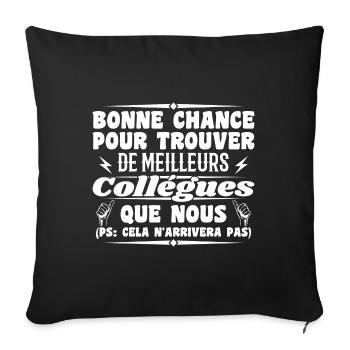 Colleague Colleagues Humor Gift Retirement - Sofa pillowcase 17,3'' x 17,3'' (45 x 45 cm) - black - Front
