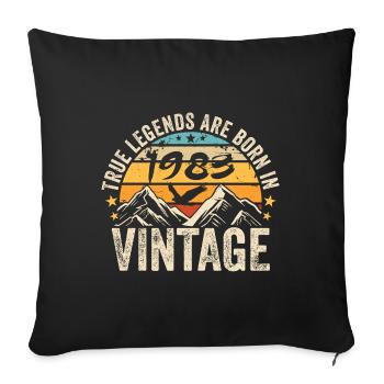 Millésime 1983 Vintage 1983 Cadeau D'anniversaire - Housse de coussin décorative 45 x 45 cm - noir - Devant