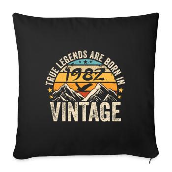 Vintage 1982 Vintage 1982 Birthday Gift - Sofa pillowcase 17,3'' x 17,3'' (45 x 45 cm) - black - Front