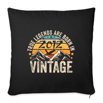 Vintage 2012 Vintage 2012 Birthday Gift - Sofa pillowcase 17,3'' x 17,3'' (45 x 45 cm) - black - Front