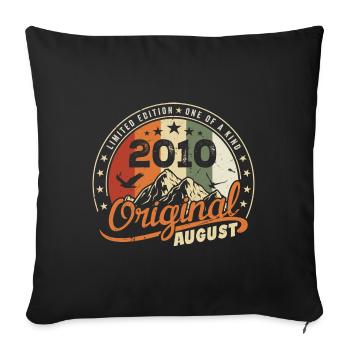 August 2010 Birthday Gift August 2010 Retro 2010 - Sofa pillowcase 17,3'' x 17,3'' (45 x 45 cm) - black - Front