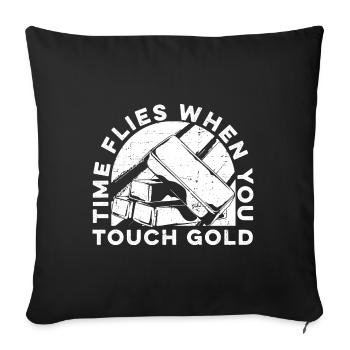 Gold Mining Gold Mine - Sofa pillowcase 17,3'' x 17,3'' (45 x 45 cm) - black - Front