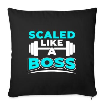 Balances comme un patron - Fitness - Housse de coussin décorative 45 x 45 cm - noir - Devant