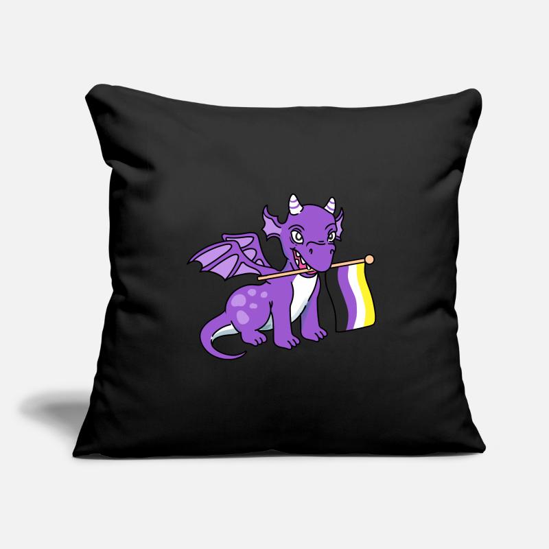 Nonbinary Pride Dragon Nonbinary Pride Sofa pillowcase 17,3'' x 17,3'' (45 x 45 cm)