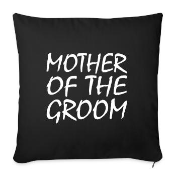Mother of the groom - Housse de coussin décorative 45 x 45 cm - noir - Devant