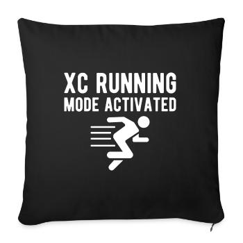 Cross Country Runner Design - XC Coach - Running - Sofa pillowcase 17,3'' x 17,3'' (45 x 45 cm) - black - Front