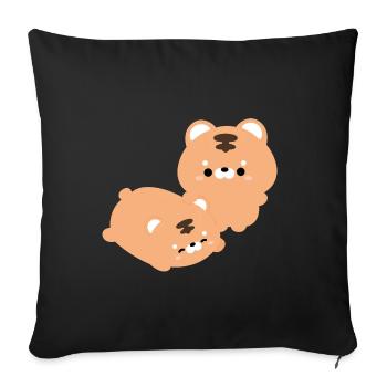 Tiger Couple - Sofa pillowcase 17,3'' x 17,3'' (45 x 45 cm) - black - Front