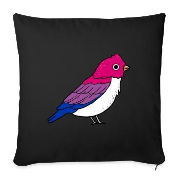 Bisexual Bird Bisexual Pride - Sofa pillowcase 17,3'' x 17,3'' (45 x 45 cm) - black - Front