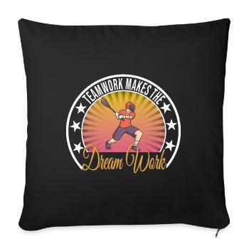 Lacrosse - Housse de coussin décorative 45 x 45 cm - noir - Devant