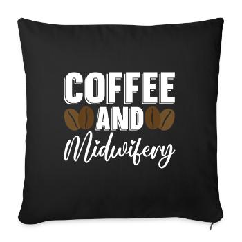 Midwife ObstetricIan - Sofa pillowcase 17,3'' x 17,3'' (45 x 45 cm) - black - Front