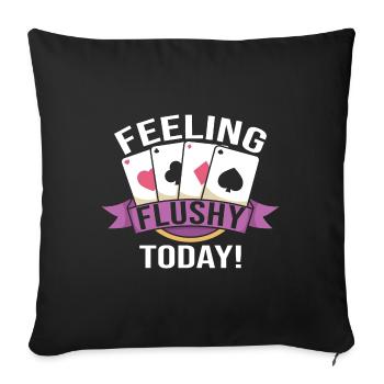 Vacances - Housse de coussin décorative 45 x 45 cm - noir - Devant