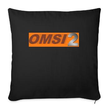 OMSI 2 Logo - Sofakissenbezug 45 x 45 cm - Schwarz - Vorne