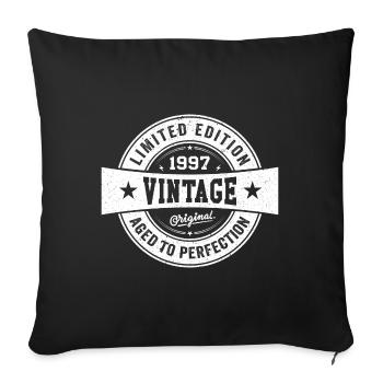 Retro 1997 Birthday 1997 Gift 1997 Vintage - Sofa pillowcase 17,3'' x 17,3'' (45 x 45 cm) - black - Front