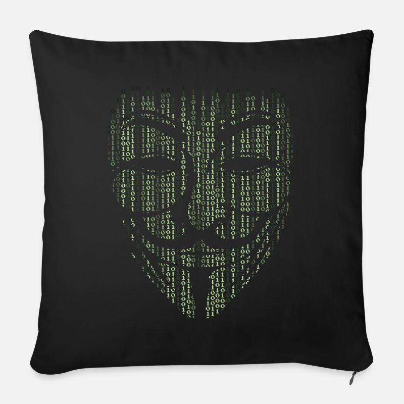 Hacker - Housse de coussin décorative 45 x 45 cm - noir