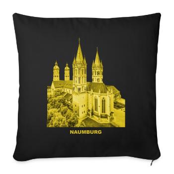 Naumburg Dom Saale Sachsen-Anhalt Burgenland Uta - Sofakissenbezug 45 x 45 cm - Schwarz - Vorne