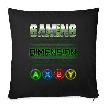 GAMING-DIMENSION (AXBY) - Sofakissenbezug 45 x 45 cm - Schwarz - Vorne