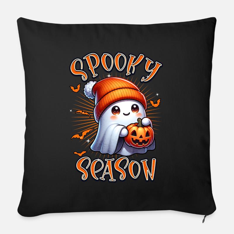 Spooky Season Ghost - Sofakissenbezug 45 x 45 cm - Schwarz