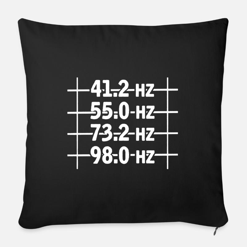 Chemise de guitare basse - Housse de coussin décorative 45 x 45 cm - noir
