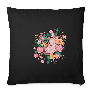 Midwife ObstetricIan - Sofa pillowcase 17,3'' x 17,3'' (45 x 45 cm) - black - Front