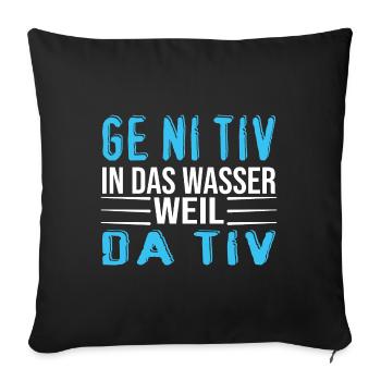 Deutschlehrer - Sofakissenbezug 45 x 45 cm - Schwarz - Vorne