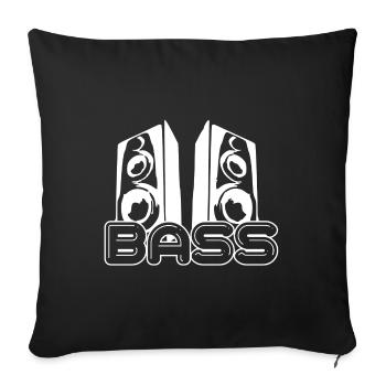 Bass beat music speakers - Sofa pillowcase 17,3'' x 17,3'' (45 x 45 cm) - black - Front