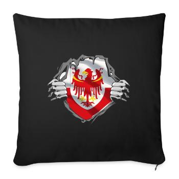 Véritable Tyrol du Sud & Tyrol Patriotes & Vacanciers - Housse de coussin décorative 45 x 45 cm - noir - Devant