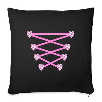 Ladies dirndl replacement traditional costume replacement blouse fair - Sofa pillowcase 17,3'' x 17,3'' (45 x 45 cm) - black - Front