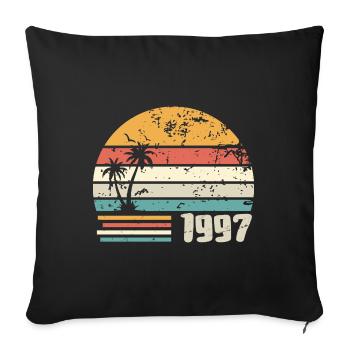 1997 Birthday Gift - Made in 1997 Retro 1997 - Sofa pillowcase 17,3'' x 17,3'' (45 x 45 cm) - black - Front